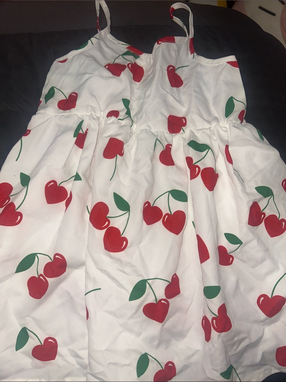 White Cherry-Print Circle Skirt - Women's Skater Skirt